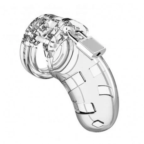 ManCage Model 01 Castidad 9 cm Transparente — chastity cage